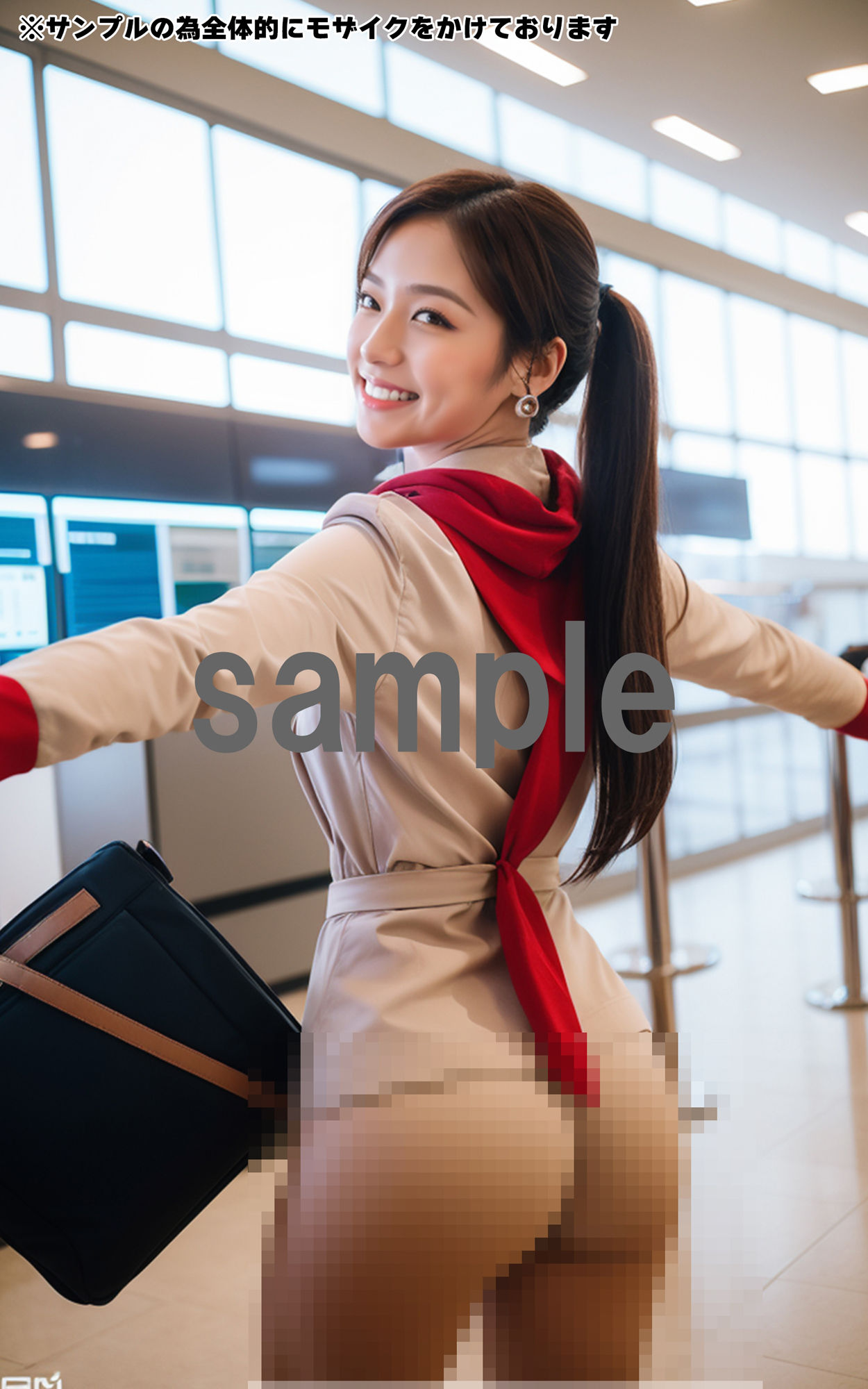 【全424枚】 「客室乗務員」 ケツアナ航空 -キャビンアテンダントの制服姿と裏事情- -AIで描く究極の美女達-_8