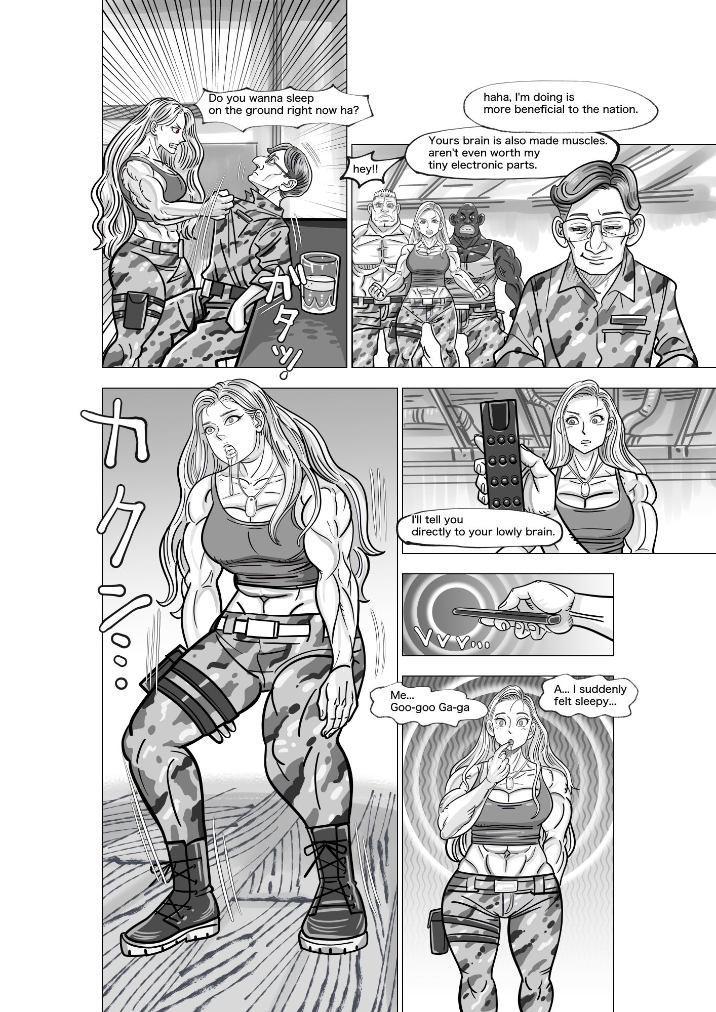A comic where a female soldier is controlled as she pleases with a remote control 12 pages._2